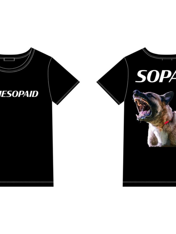 Heavyweight Cotton T-Shirt - Dog Print